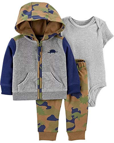 Carter s 3-Piece Dinosaur Little Jacket Set 24 Months Green-Heather