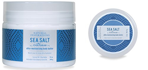 Natural Inspirations Large   Travel Body Butter 2 Piece Set  Sea Salt Citrus