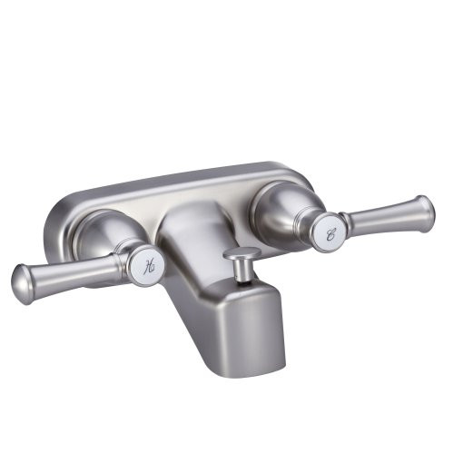 Dura Faucet DF-SA110L-SN RV Tub   Shower Faucet Valve Diverter with Hot-Cold Handles Brushed Satin Nickel