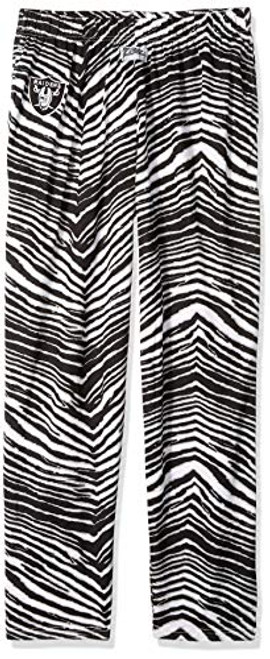 Zubaz NFL Oakland Raiders Mens Classic Zebra Printed Athletic Lounge Pants Black-Silver Medium Zubaz NFL Oakland Raiders Mens Classic Zebra Printed Athletic Lounge Pants Black-Silver Medium