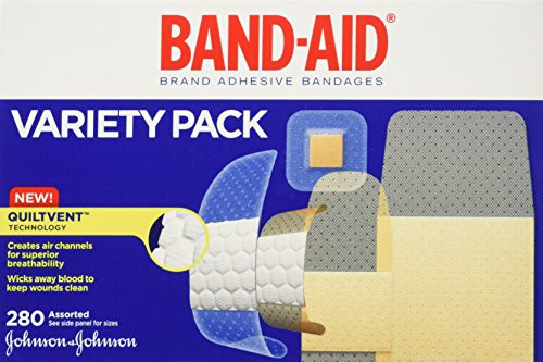 Band-Aid Brand Adhesive Bandages Variety Pack 280-Count Assorted Sizes Pack of 2 Band-Aid Brand Adhesive Bandages Variety Pack 280-Count Assorted Sizes Pack of 2
