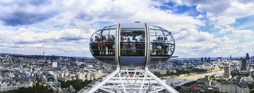 Posterazzi Tourists on Millennium Wheel London England Poster Print  36 x 12  Varies