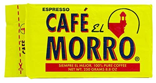 Premium Ground Coffee - from Cafe El Morro- 250g 8-83 oz Pack of 12 Gourmet Dark Roast Espresso Coffee  Pure Ground Coffee  Vacuum Pack