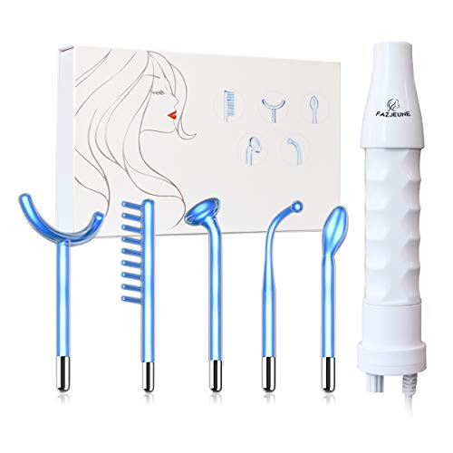 High Frequency Facial Machine FAZJEUNE Portable High Frequency Machine Handle Skin Therapy Wand Skin Tightening Acne Spot Reducing Puffy Eyes Wrinkles Dark Circles Dispel Freckle 5 in 1 High Frequency Facial Machine FAZJEUNE Portable High Frequency Machine Handle Skin Therapy Wand Skin Tightening Acne Spot Reducing Puffy Eyes Wrinkles Dark Circles Dispel Freckle 5 in 1