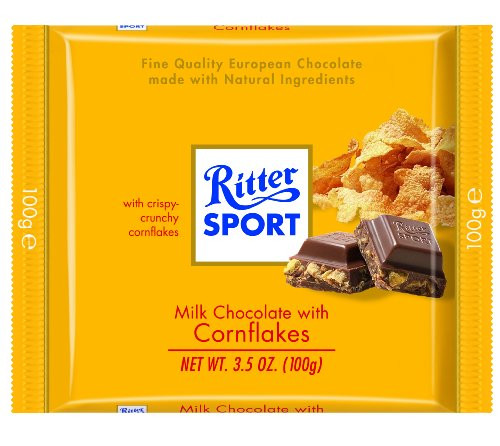 Ritter Sport  Milk Chocolate with Corn Flakes  3-5-Ounce Bars Pack of 10