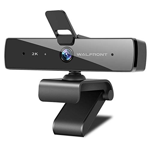 2K Webcam with Microphone   Privacy Cover  Walfront QHD Web Camera for Computer Desktop Laptop  95° Wide Angle USB Streaming Webcam Plug and Play  Multi-Compatible for Video Conference Recording