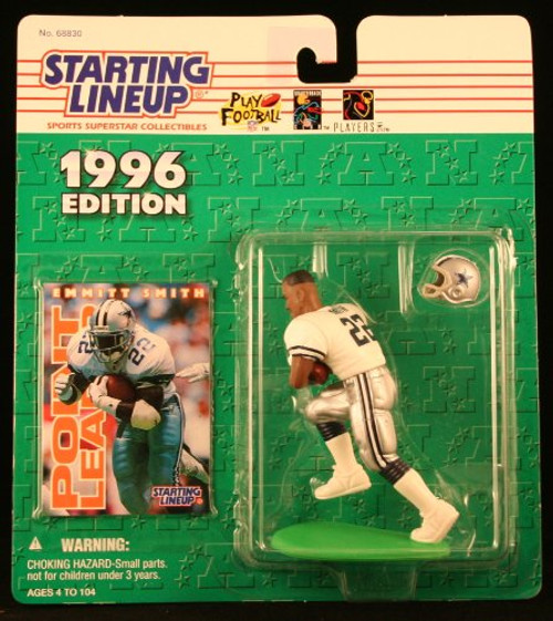 Starting Lineup Emmitt Smith - Dallas Cowboys 1996 NFL Action Figure   Exclusive NFL Collector Trading Card Starting Lineup Emmitt Smith - Dallas Cowboys 1996 NFL Action Figure   Exclusive NFL Collector Trading Card