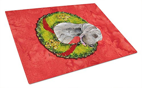 Caroline s Treasures SC9086LCB Weimaraner Glass Cutting Board Large  12H x 16W  multicolor