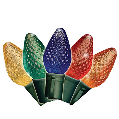 Brite Star 100 Count LED-C7 Faceted Light Set, Multicolor