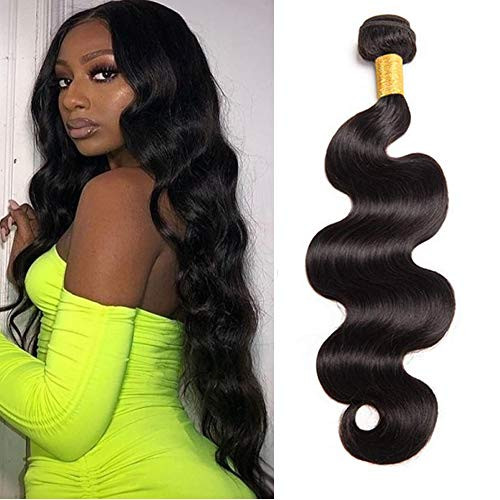 9A Body Wave Human Hair Bundle 100  Virgin Brazilian Hair 1 Bundle 24 Inch Weave Hair Human Body Wave Bundles Unprocessed Remy Weave Hair Bundle 24