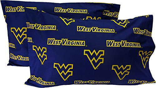 College Covers West Virginia Mountaineers Pillowcase Pair - King - Solid Includes 2 Pillowcases