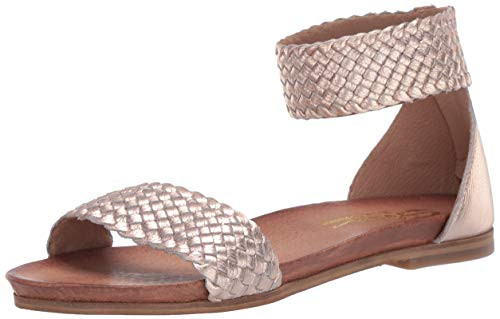 Sbicca Women s Heatley Flat Sandal  Rose-Gold  8
