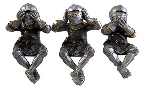 Hear no Evil See No Evil Speak No Evil Knight Shelf Sitters Figurines Hear no Evil See No Evil Speak No Evil Knight Shelf Sitters Figurines