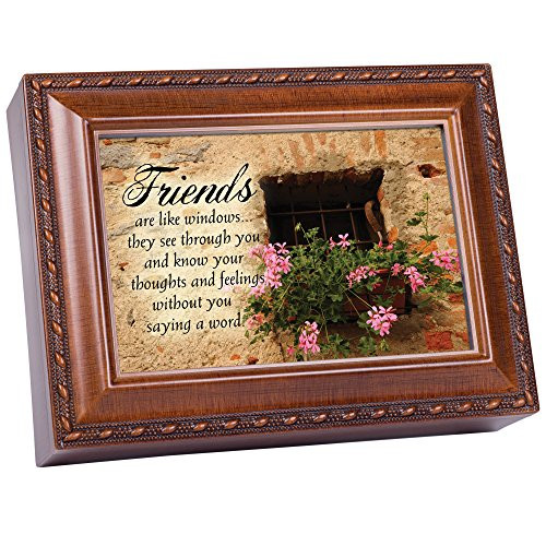 Cottage Garden Friends Woodgrain Music Box-Jewelry Box Plays Thats What Friends are for Cottage Garden Friends Woodgrain Music Box-Jewelry Box Plays Thats What Friends are for