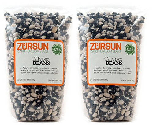 Zursun Heirloom Dry Calypso Beans 24 oz each 2-Pack