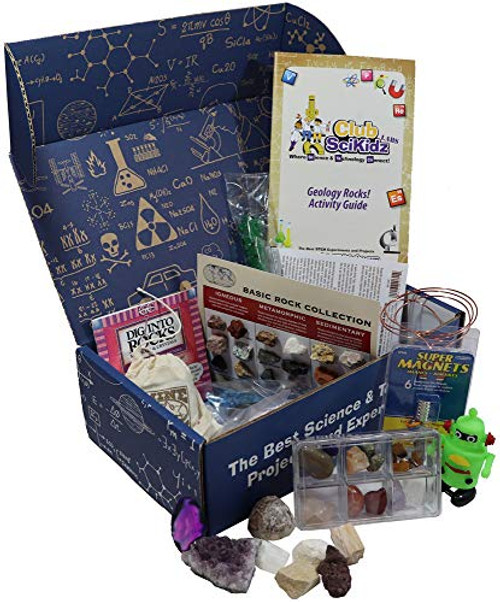 Club SciKidz STEM Box-Geology Rocks! Rock and Mineral Collection Activity Kit Club SciKidz STEM Box-Geology Rocks! Rock and Mineral Collection Activity Kit