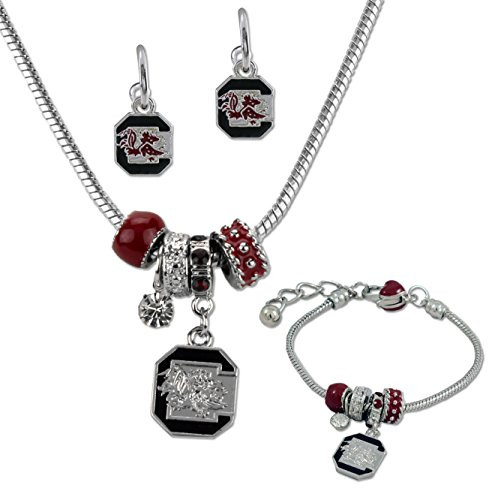 SANDOL South Carolina Gamecocks MVP Jewelry Combo Bracelet  Necklace  Earrings