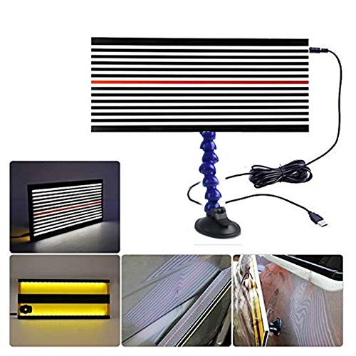 HiYi LED Stripe Line Board Paintless Dent PDR Fix Tools Automotive Paintless Dent Removal Tools Car Dent Repair Kit Light Board LED Line Board Reflector Lamp USB Line Board