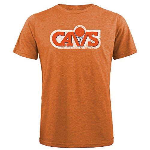 Majestic Athletic NBA Cleveland Cavaliers Men s Premium Triblend Crew Tee  Small  Orange