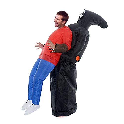TFTSR Halloween Costumes for Men   Women Adults Scary Fancy Inflatable Costume Blow Up Dress  Ghost Grim Reaper Cosplay Black