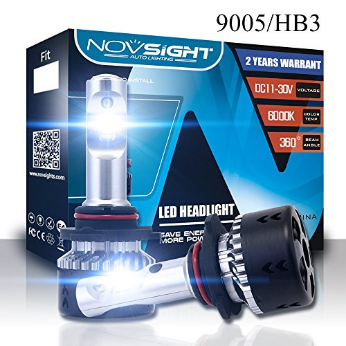 9005/HB3 Car LED Headlight Replacement Bulbs,NIGHTEYE Extremely Brigh 70W 10000LM 6500K Cool White Automotive LED Headlight Bulbs All-in-One Conversion Kit, Waterproof IP68-2 Year Warranty