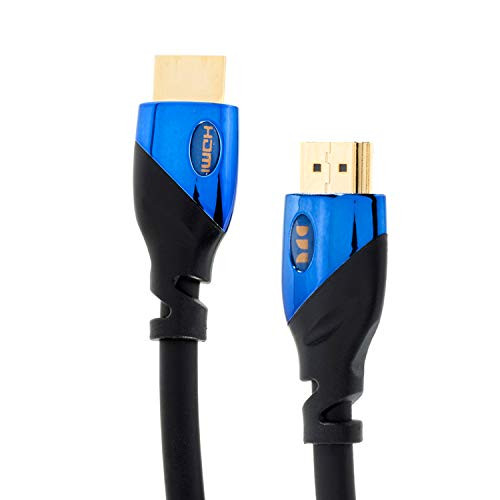 Monster Ultra High-Speed 8K Blue HDMI 2-1 Cable at 48 Gbps 4 ft