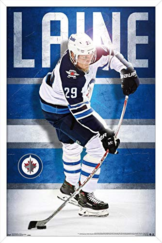 Trends International NHL Winnipeg Jets - Patrik Laine 17 Wall Poster  14-725  x 22-375   White Framed Version