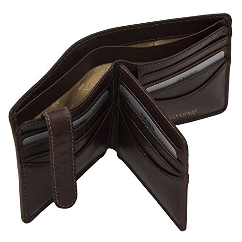 Visconti Tuscany 43 Secure RFID Blocking Genuine Leather Wallet Brown