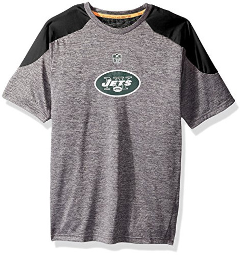 NFL Youth Boys Gamma Short Sleeve Performance Tee-Steel Grey-L14-16 New York Jets NFL Youth Boys Gamma Short Sleeve Performance Tee-Steel Grey-L14-16 New York Jets