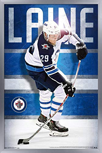 Trends International NHL Winnipeg Jets - Patrik Laine 17 Wall Poster  14-725  x 22-375   Silver Framed Version