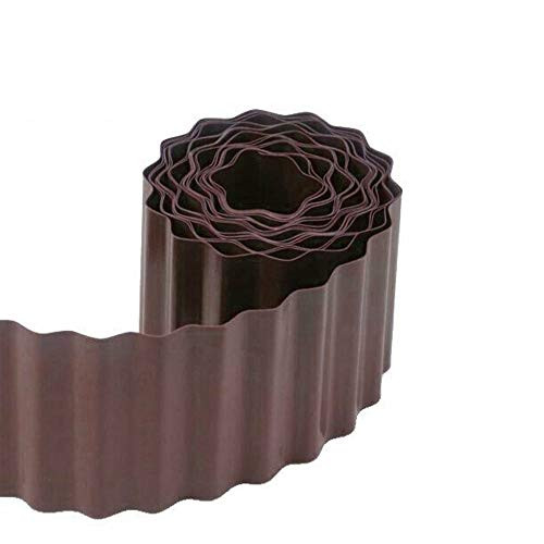 NKLC Landscape Edging  Plastic Garden Edging Border  Lawn Edging Fence  Garden Edging Fence  Garden Border Edging  Plastic Lawn FenceBrown 9m20cm