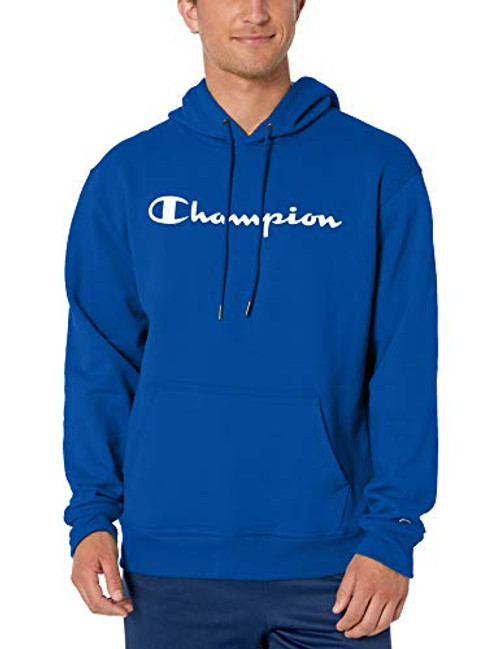 Champion Men s Graphic Powerblend Fleece Pullover Hood  surf The Web  X-Large