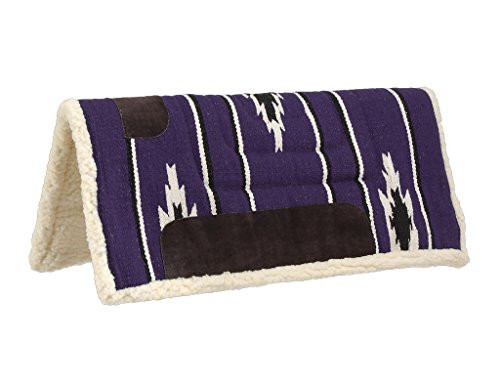 Tough 1 Pony Square Saddle Pad  Darkpurple-Black-Cream