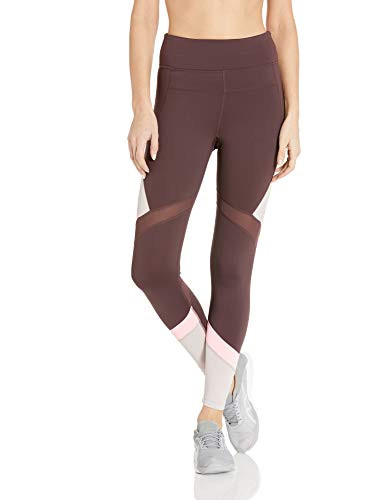 Calvin Klein Women s High Waist Colorblocked 7-8 Tight  Raisin Combo  Medium
