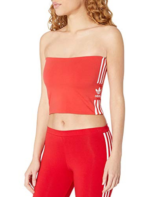 adidas Originals Women s Tube Top  lush red-White  M adidas Originals Women s Tube Top  lush red-White  M