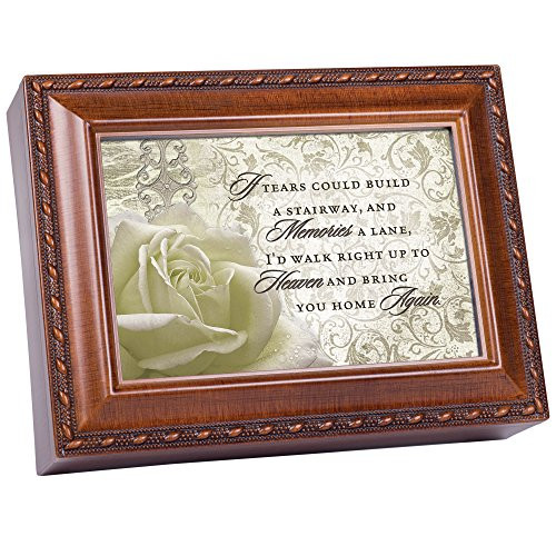 Cottage Garden Bereavement Woodgrain Music Box-Jewelry Box Plays Amazing Grace Cottage Garden Bereavement Woodgrain Music Box-Jewelry Box Plays Amazing Grace