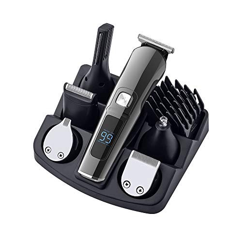Mens Hair Clipper Beard Trimmer Grooming kit Cordless Hair trimmer Mustache trimmer Waterproof Multi-functional Grooming Kit for Nose Ear Body Groomer with LED Display USB Rechargeable Mens Hair Clipper Beard Trimmer Grooming kit Cordless Hair trimmer Mustache trimmer Waterproof Multi-functional Grooming Kit for Nose Ear Body Groomer with LED Display USB Rechargeable
