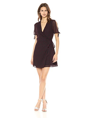BCBGeneration Women s WRAP Dress  Black Combo  M