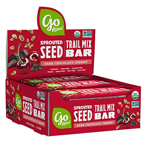 Go Raw Chocolate Cherry Sprouted Seed Trail Mix Bars box of 12 bars Snack Gluten Free Paleo Vegan Natural Organic Nut Free Go Raw Chocolate Cherry Sprouted Seed Trail Mix Bars box of 12 bars Snack Gluten Free Paleo Vegan Natural Organic Nut Free
