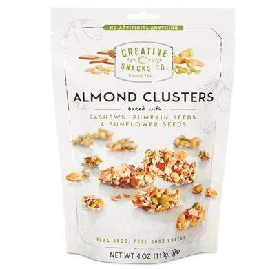 Creative Snacks  Almond Clusters  Cashews   SEEDS w- Pumpkin Seeds   Sunflower Seeds  4 oz  Pack of 6