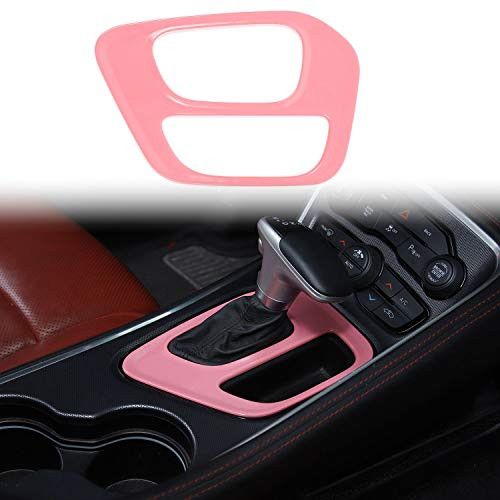 Voodonala for Challenger Gear Shift Covers Trim for 2015-2020 Dodge Challenger  ABS Pink 1pc