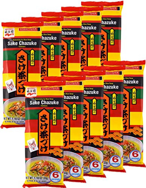 Nagatanien Sake Chazuke 6pcs Salmon Flavor 1-16oz 10 Pack Nagatanien Sake Chazuke 6pcs Salmon Flavor 1-16oz 10 Pack
