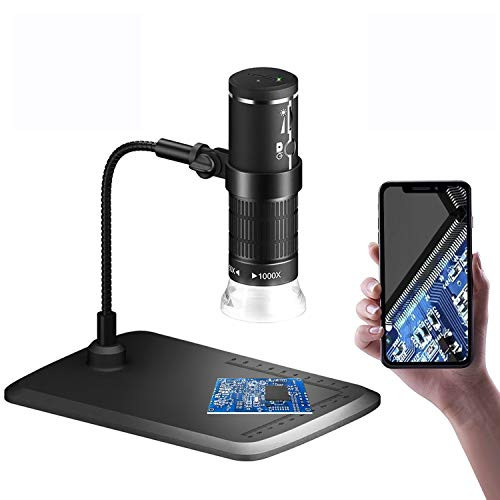 Wireless Digital Microscope  1080P HD Handheld USB Microscope 50x to 1000x Magnification? WiFi Microscope with Stand and 8 Adjustable LED for iOS Android Smartphone Windows Mac PC