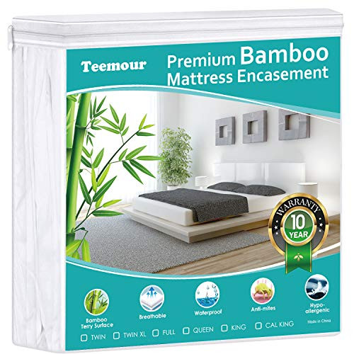 Premium Cooling Bamboo Zippered Mattress Encasement 6-Sided Waterproof Mattress Protector Hypoallergenic Noiseless Mattress Cover Cotton Terry Surface Mattress Pad Cover Queen Premium Cooling Bamboo Zippered Mattress Encasement 6-Sided Waterproof Mattress Protector Hypoallergenic Noiseless Mattress Cover Cotton Terry Surface Mattress Pad Cover Queen