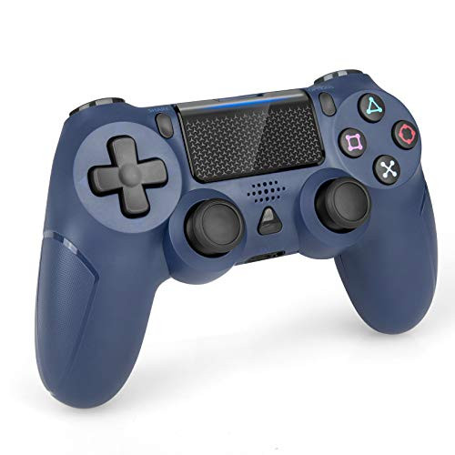 Wireless Controller for PS4  Gamepad Joystick Remote Controller for Playstation 4-Pro-Slim  with Dual Vibration-6-axis Gyro Sensor-Audio Function - Midnight Blue