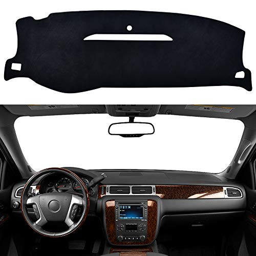 SPEEDWOW Dashboard Dash Board Cover Mat Carpet Compatible with 2007-2014 Chevy Silverado Pickup Suburban Tahoe Avalanche GMC Sierra Yukon