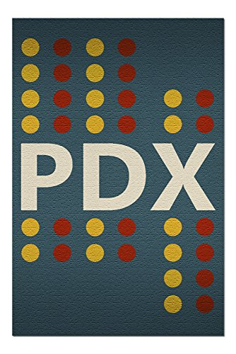 Portland  Oregon - Retro Skyline - PDX Design Premium 1000 Piece Jigsaw Puzzle for Adults  19x27