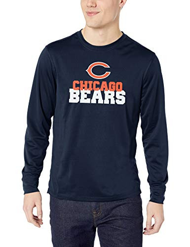 OTS NFL Chicago Bears Men s Poly Dot Long Sleeve Tee  Piled  X-Large