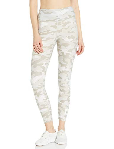 Calvin Klein Women s Calvin Logo Print High Waist Tight  Camo nu Beige Combo  Large