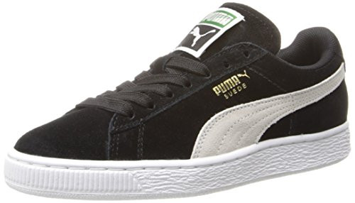 PUMA Women s Suede Classic Sneaker Black-White 11 B US